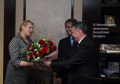 Владимир Зиновский и Эвалдас Густас - рабочая встреча в Минэкономики