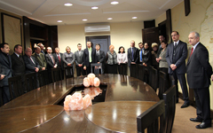 Руководство Минэкономики поздравило сотрудников с наступающим Новым годом.